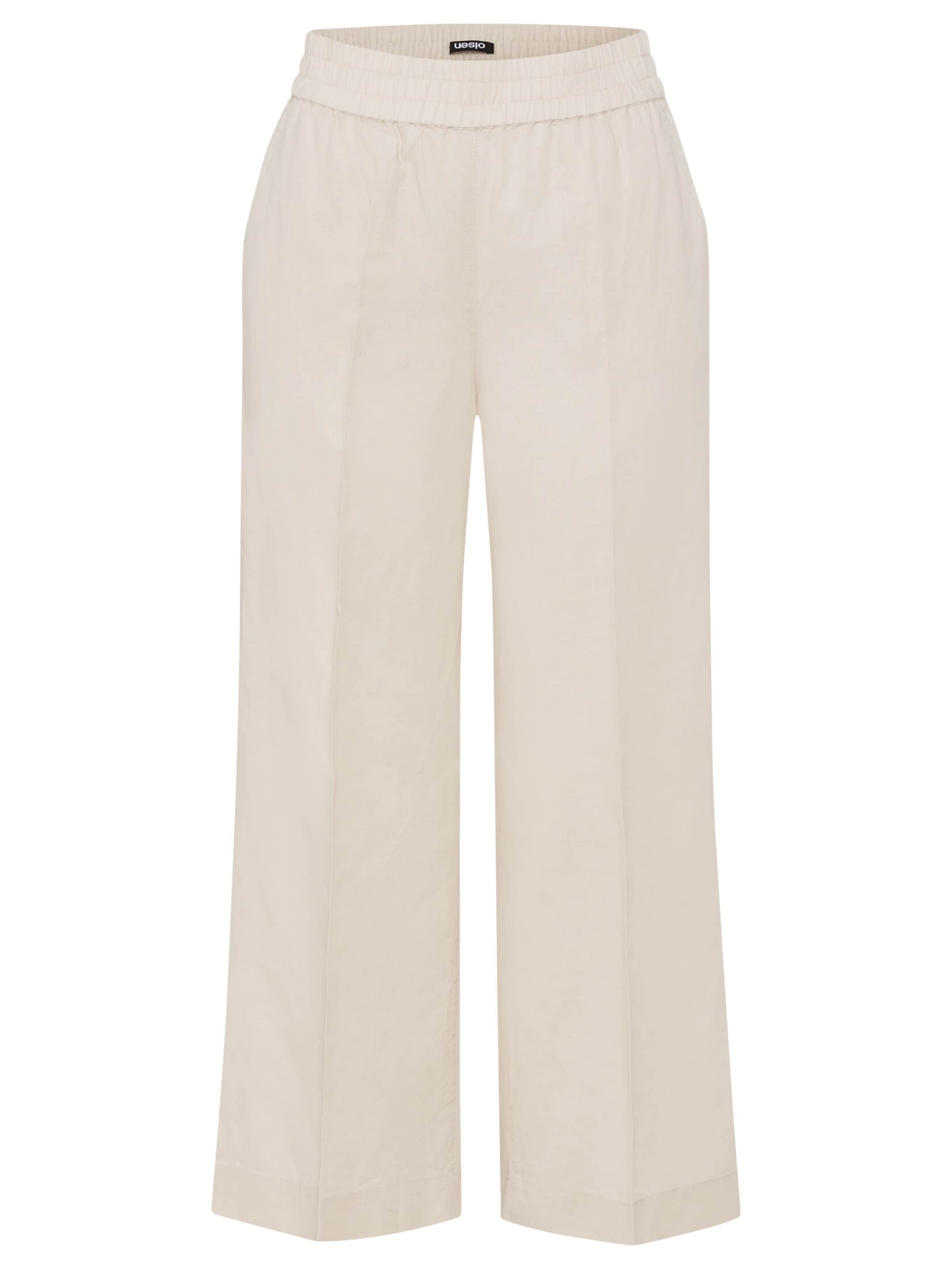 Olsen Wide leg Broek in Beige: voorkant