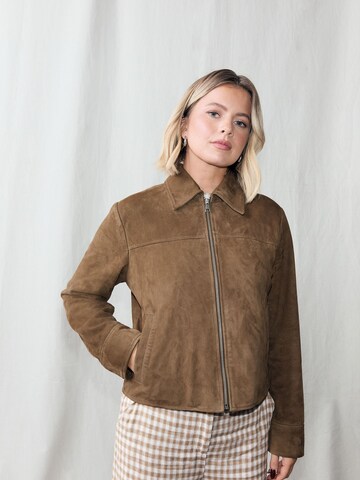 Next Jacke 'N. Premium' in Braun: Vorderseite