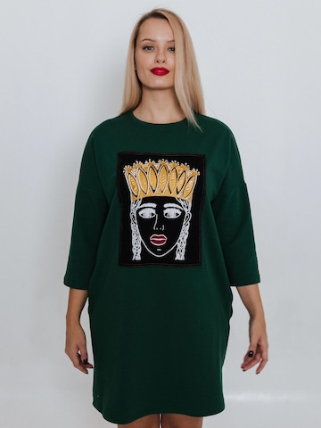 RADADA Oversizekleid 'PAITING' in Grün