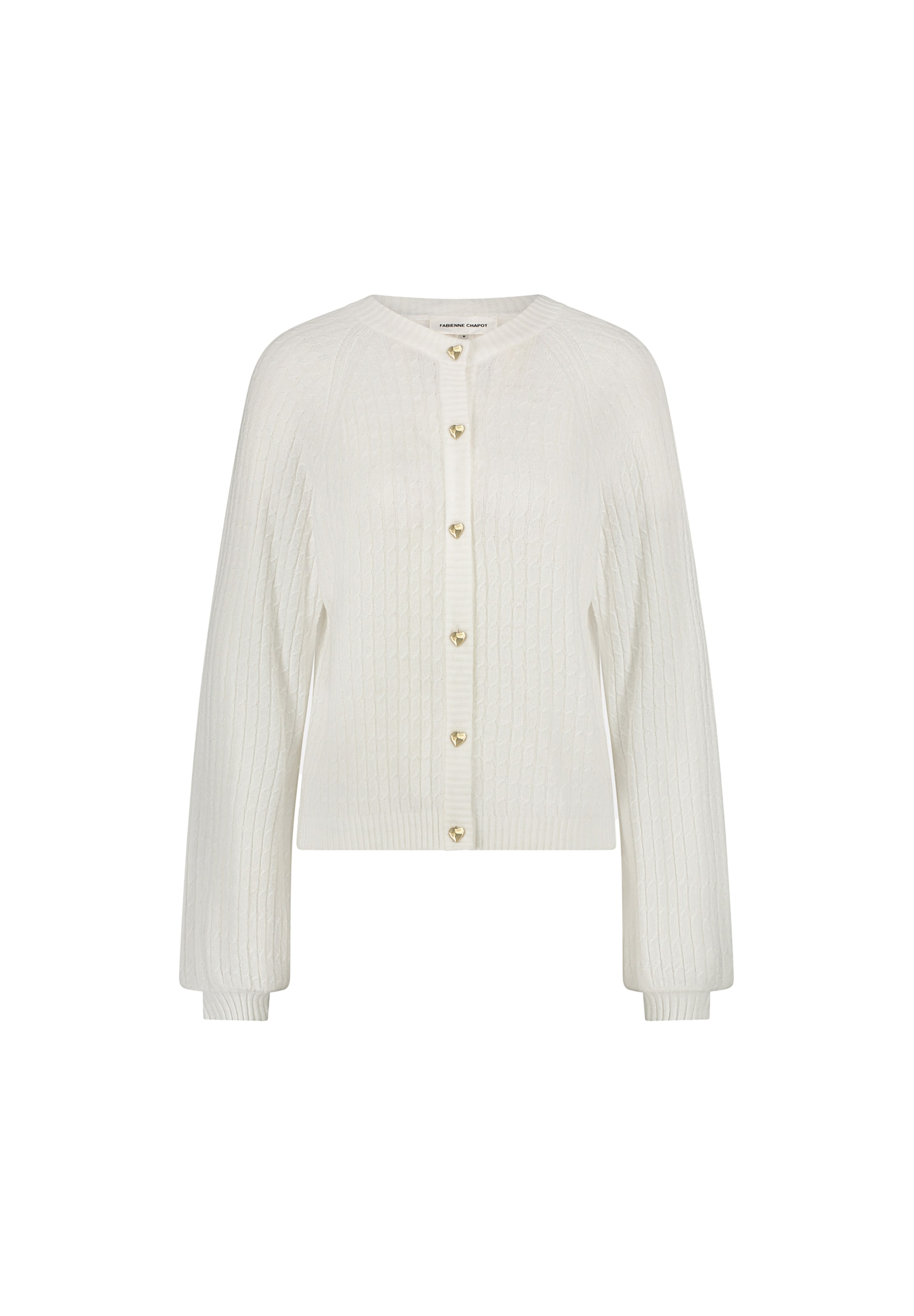 Fabienne Chapot Gebreide bodywarmer in Beige: voorkant