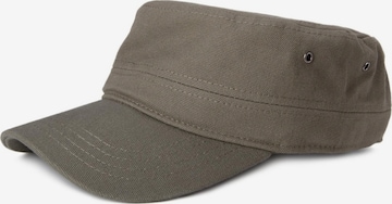 styleBREAKER Cap 'Military Cap Baumwoll Canvas' in Green: front
