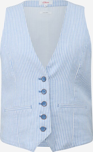 s.Oliver Anzugweste in blau / weiß, Produktansicht