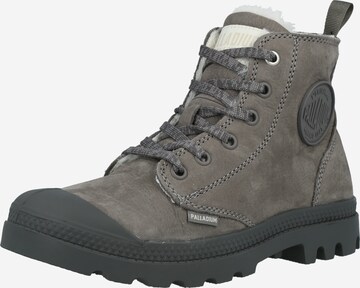 Palladium Lace-Up Ankle Boots 'Pampa' in Grey: front