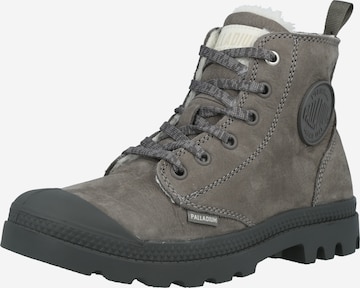 Palladium Lace-up bootie 'Pampa' in Grey: front