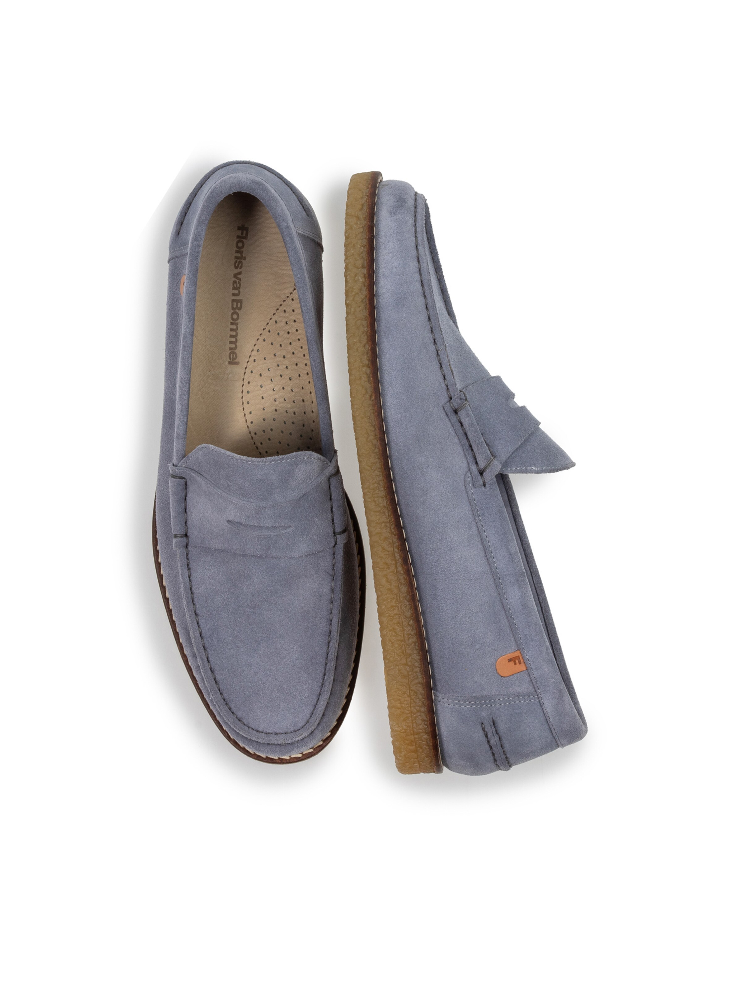 Mocassin 'De Krepper 01' Floris van Bommel en bleu