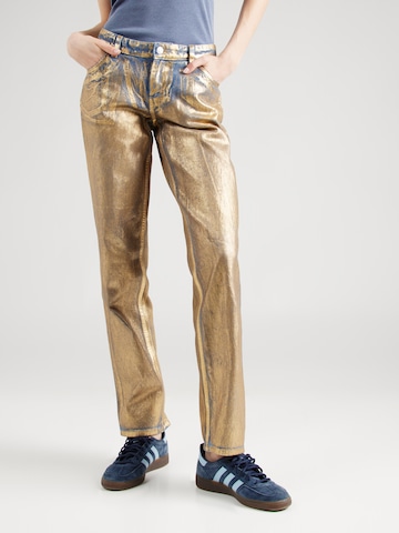 Monki Regular Jeans in Gold: front