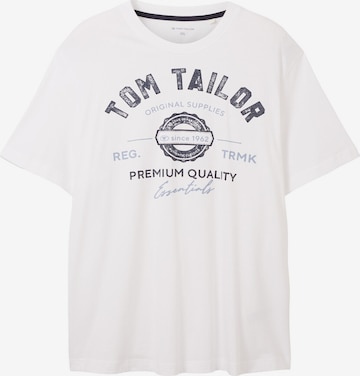 TOM TAILOR Men + Shirt in Wit: voorkant