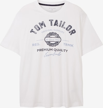 5XL dydžio Marškinėliai iš TOM TAILOR Men +, spalva – indigo spalva / juoda / balta, Prekių apžvalga