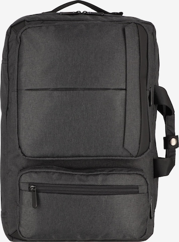 Dermata Backpack in Black: front