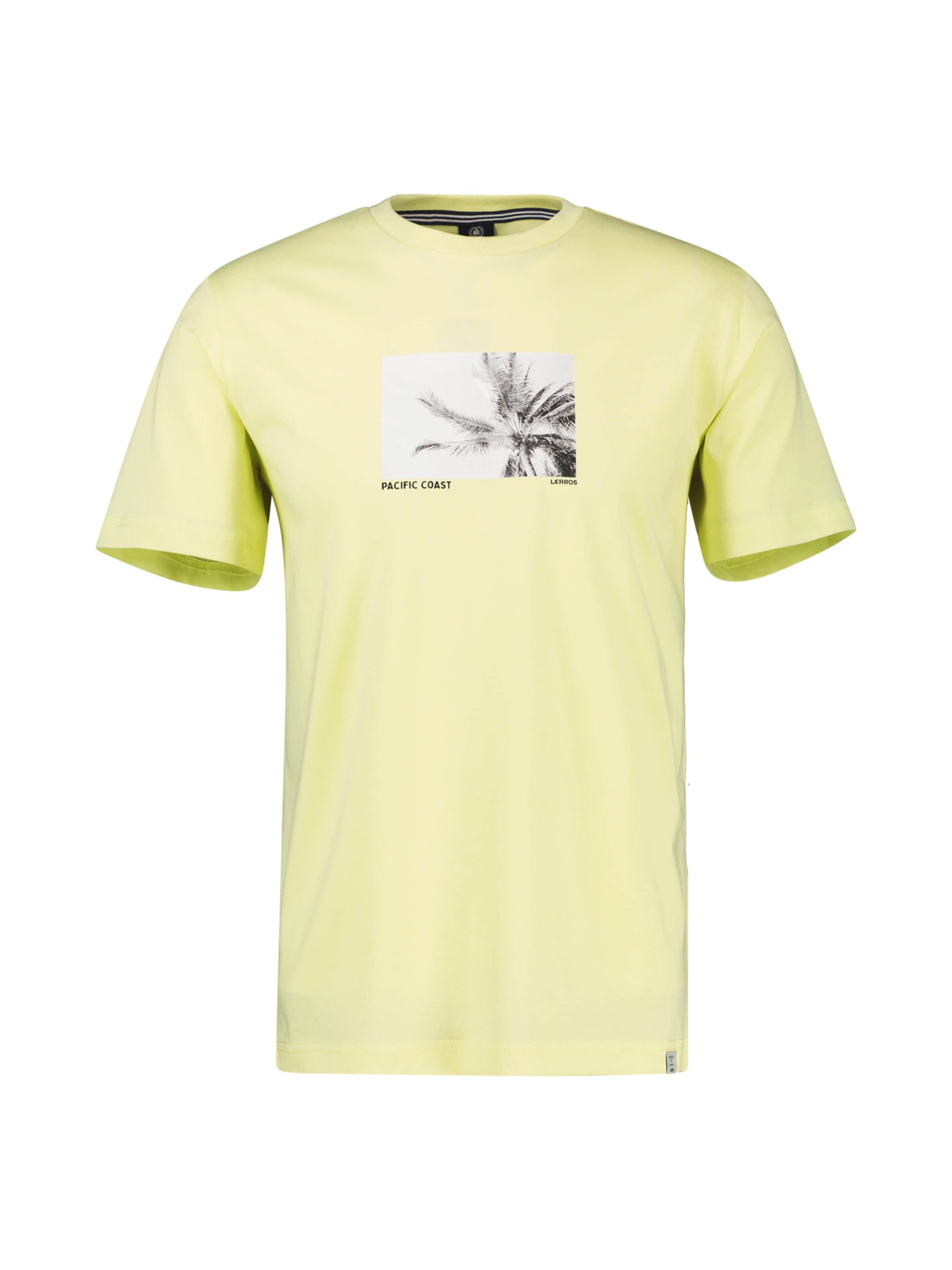 LERROS Baumwoll T-Shirt mit Motiv-Print und bequemem Rundkragen in Gelb: Vorderseite
