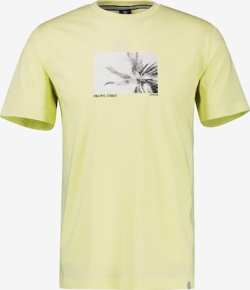 LERROS Baumwoll T-Shirt mit Motiv-Print und bequemem Rundkragen in Gelb: Vorderseite
