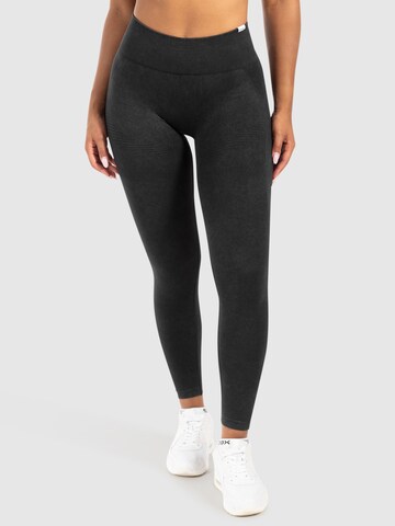 Smilodox Slimfit Leggings 'Yune' in Zwart: voorkant