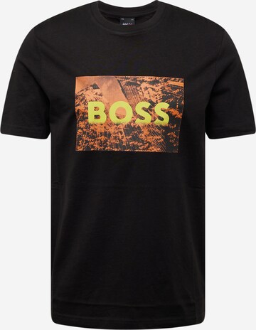 BOSS Shirt 'Te_Building' in Zwart: voorkant