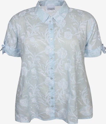 Chemisier 'ZH - Erica 1297 - Shirt - Blue' Zhenzi en bleu : devant