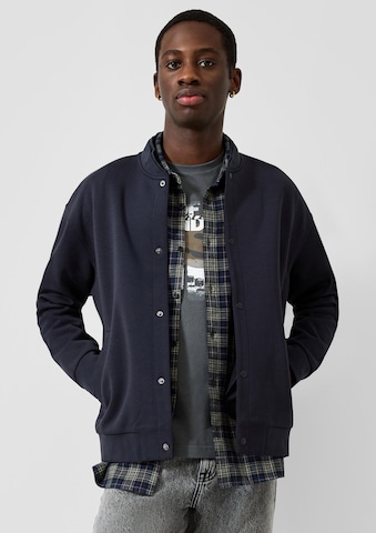 QS Sweat jacket in Blue: front