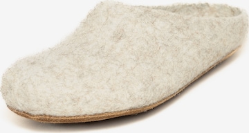 MagicFelt Slippers 'Filzpantoffel Magicfelt 713' in Beige: front