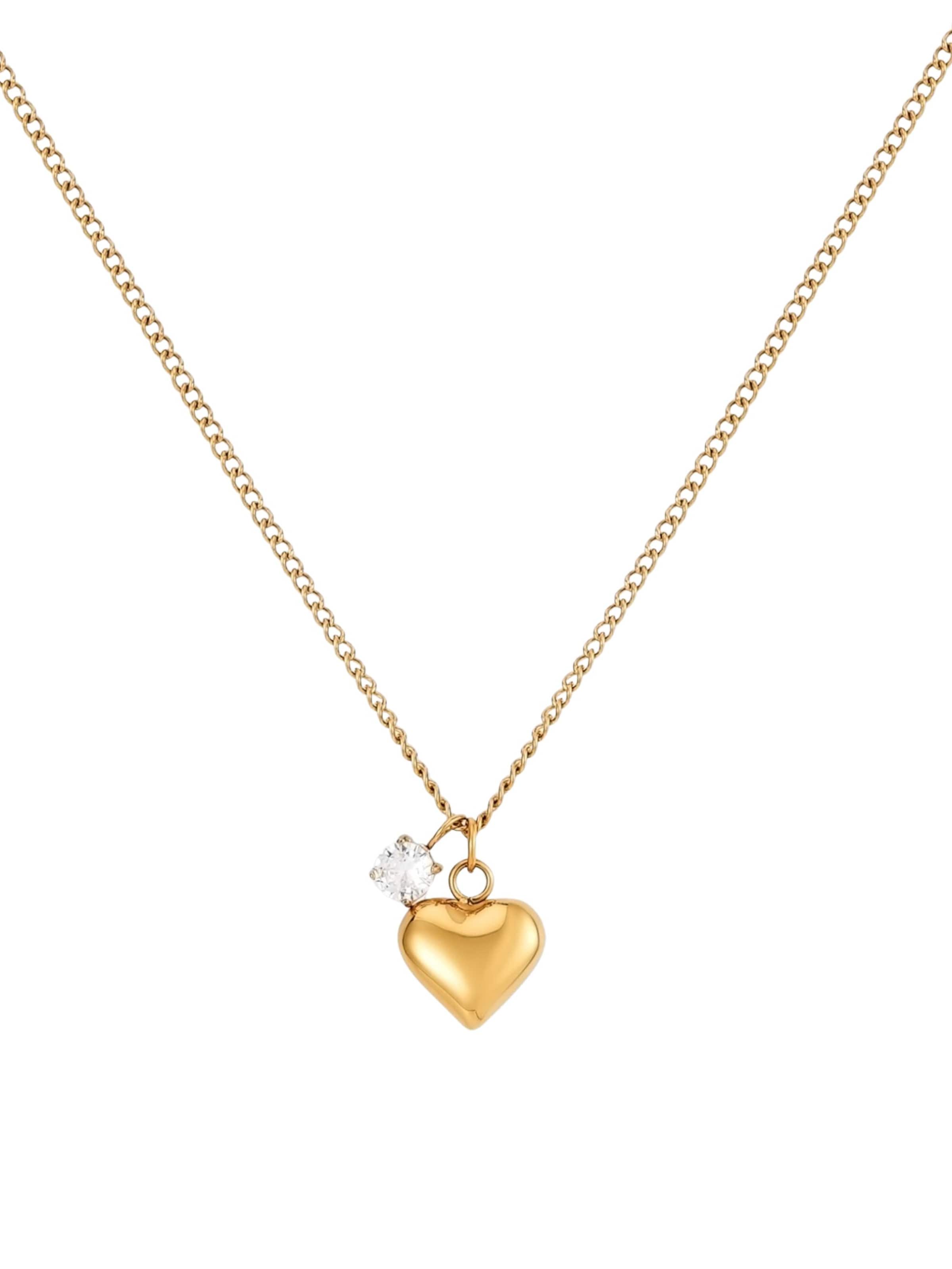 GOOD.designs Chaîne 'Herz' en or, Vue avec produit