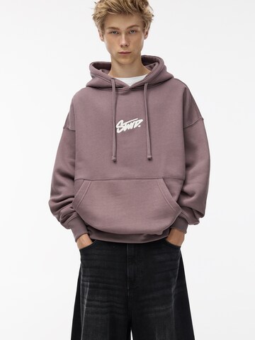 Pull&Bear Sweatshirt in Purple: front