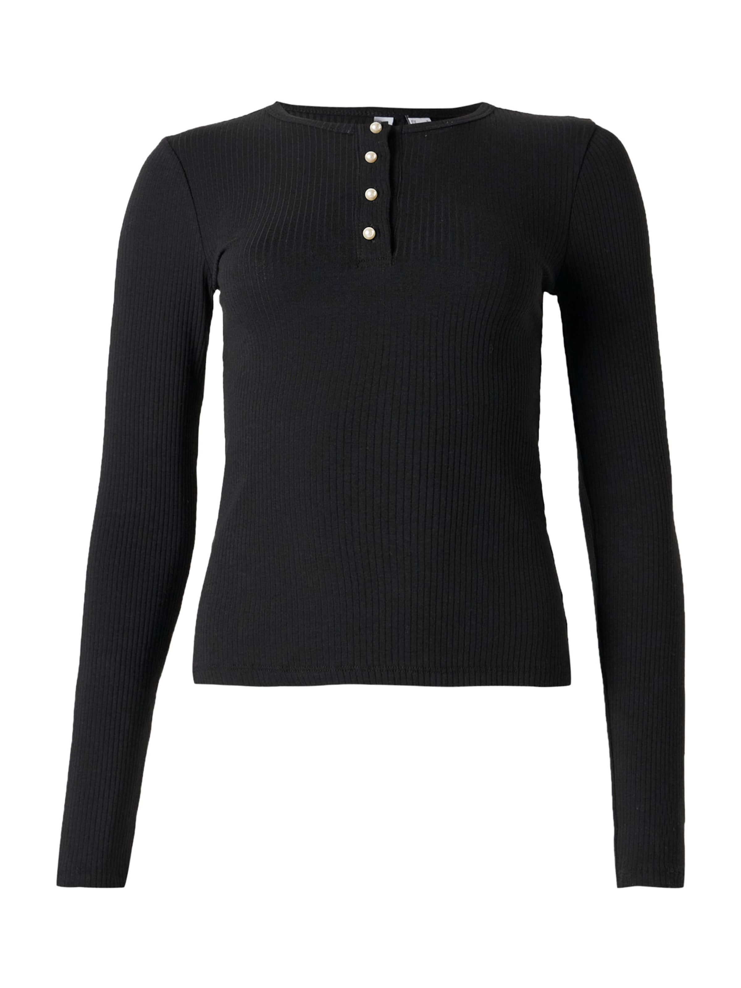 PIECES Shirt 'PCKITTE' in Zwart: voorkant