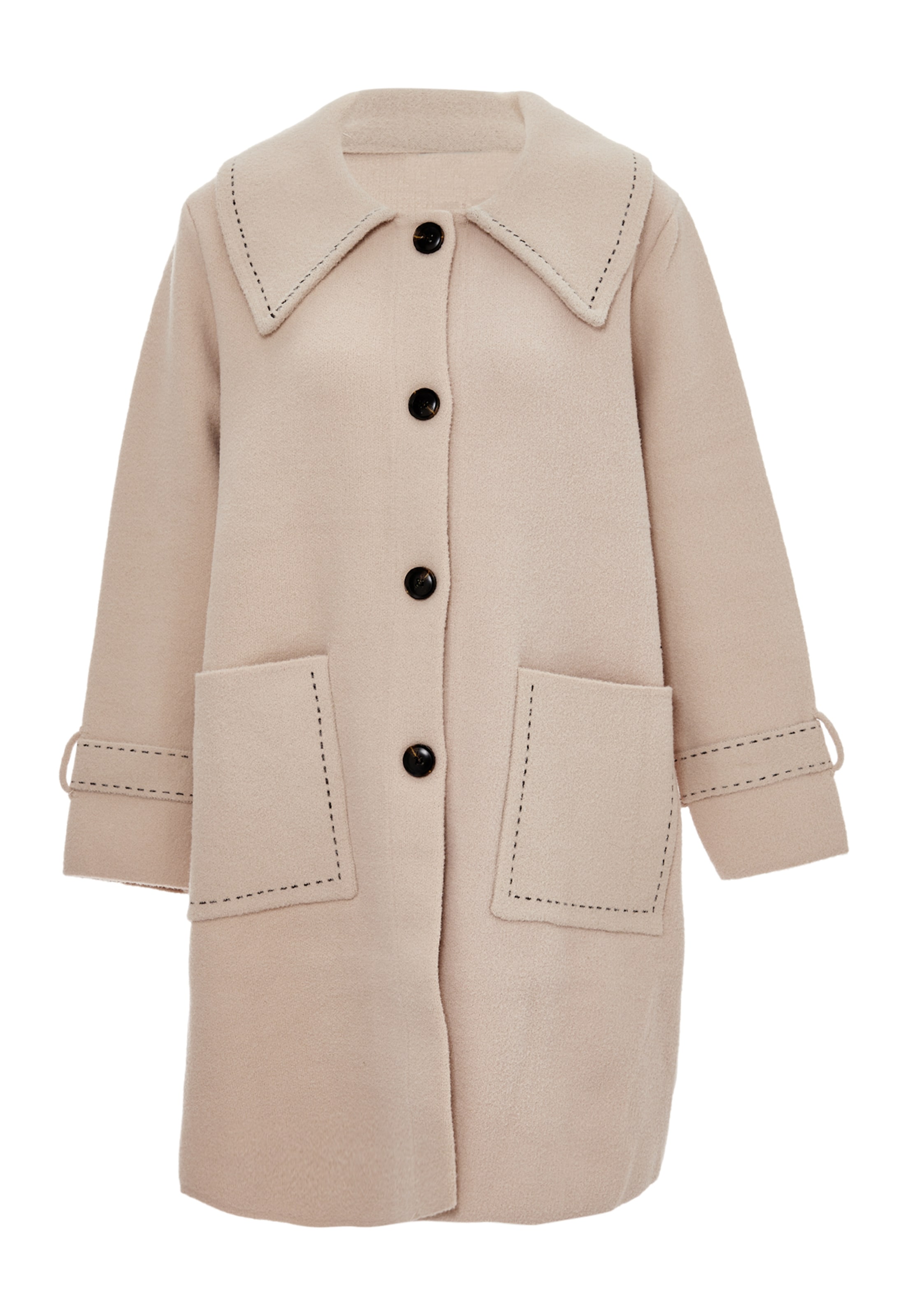 CELOCIA - Sobretudo meia-estação em bege: frente