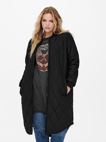 ONLY Carmakoma Between-Seasons Coat 'Carrot' in Black: front
