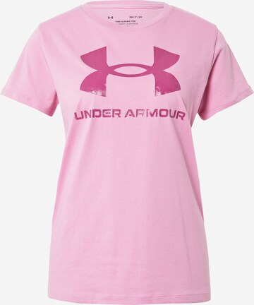 T-shirt fonctionnel UNDER ARMOUR en rose : devant