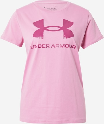 T-shirt fonctionnel UNDER ARMOUR en rose : devant