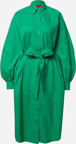 HUGO Red - Vestido camisero 'Kameran' en verde: frente