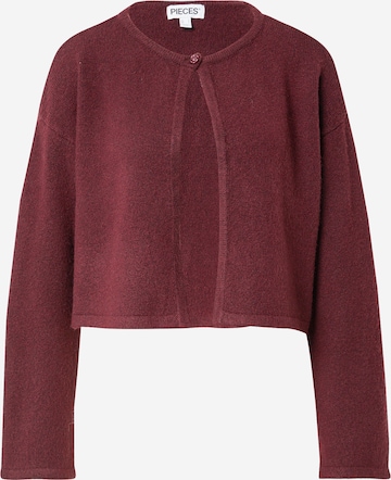 Cardigan 'PCMARCELLO' PIECES en rouge : devant