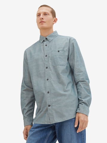 TOM TAILOR Regular fit Button Up Shirt in Green