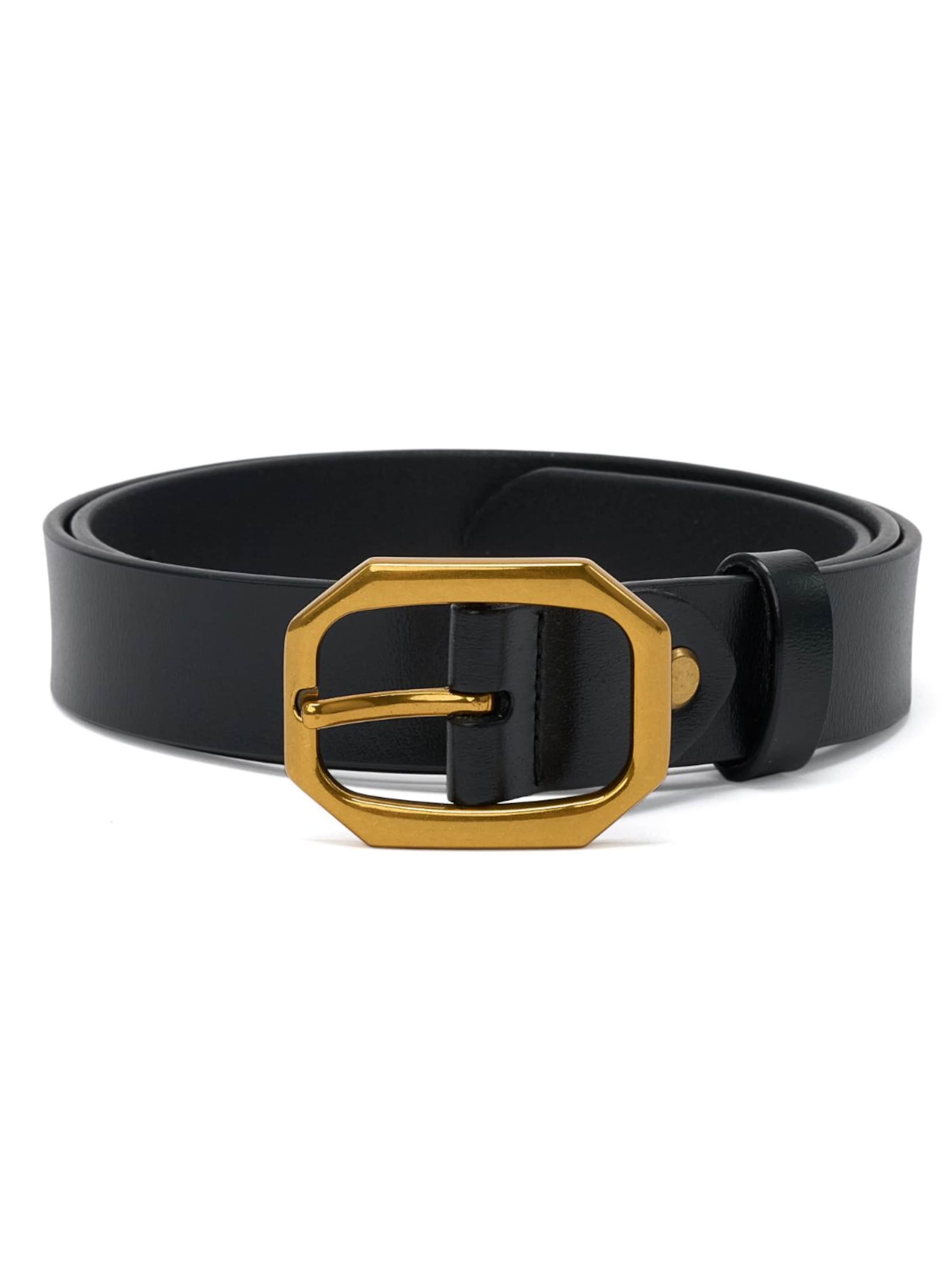 jolar Belt 'ELEGENT GOLD' in Black: front