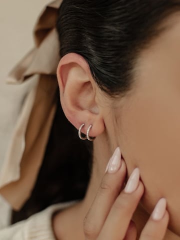 Dear Me Oorbellen 'Endless Shine' in Zilver