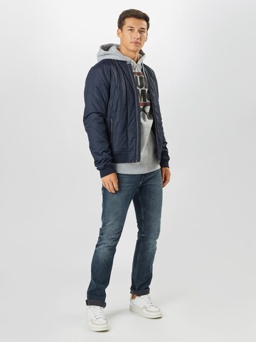 Sweat-shirt 'Run DMC City Glasses' Mister Tee en gris