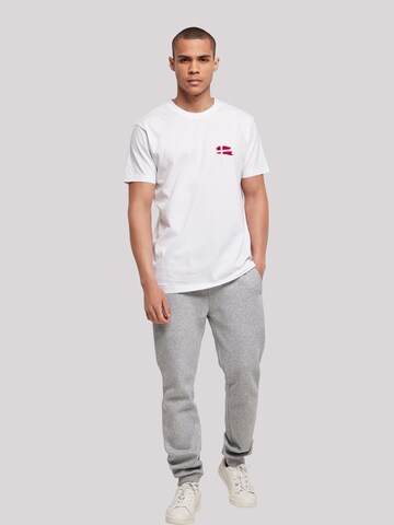 F4NT4STIC Shirt 'Dänemark Flagge Denmark' in Weiß