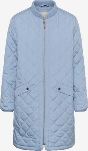 Cream Between-Seasons Coat 'ArwenCR' in Blue: front