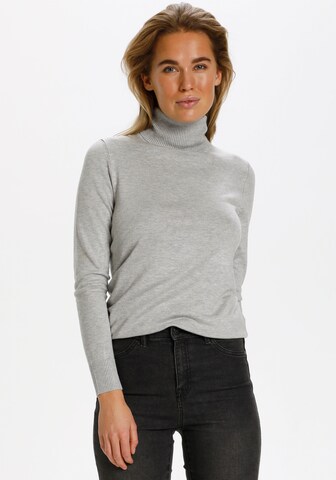 SAINT TROPEZ Пуловер 'Mila' в сиво: отпред
