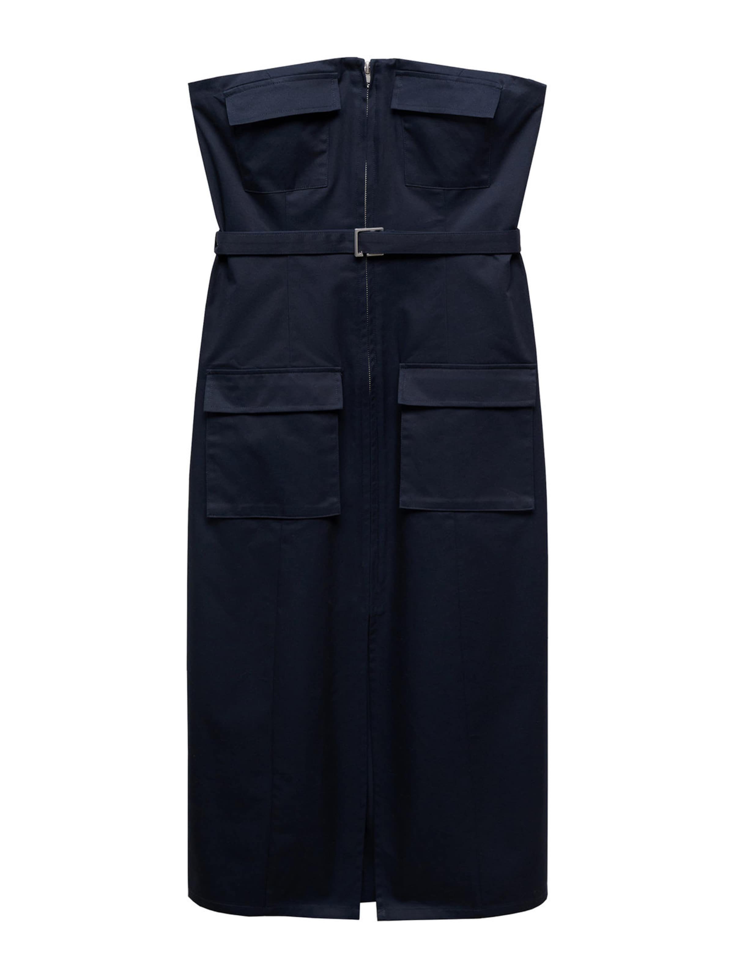 MANGO Sukienka 'ARMY' w kolorze niebieski: przód