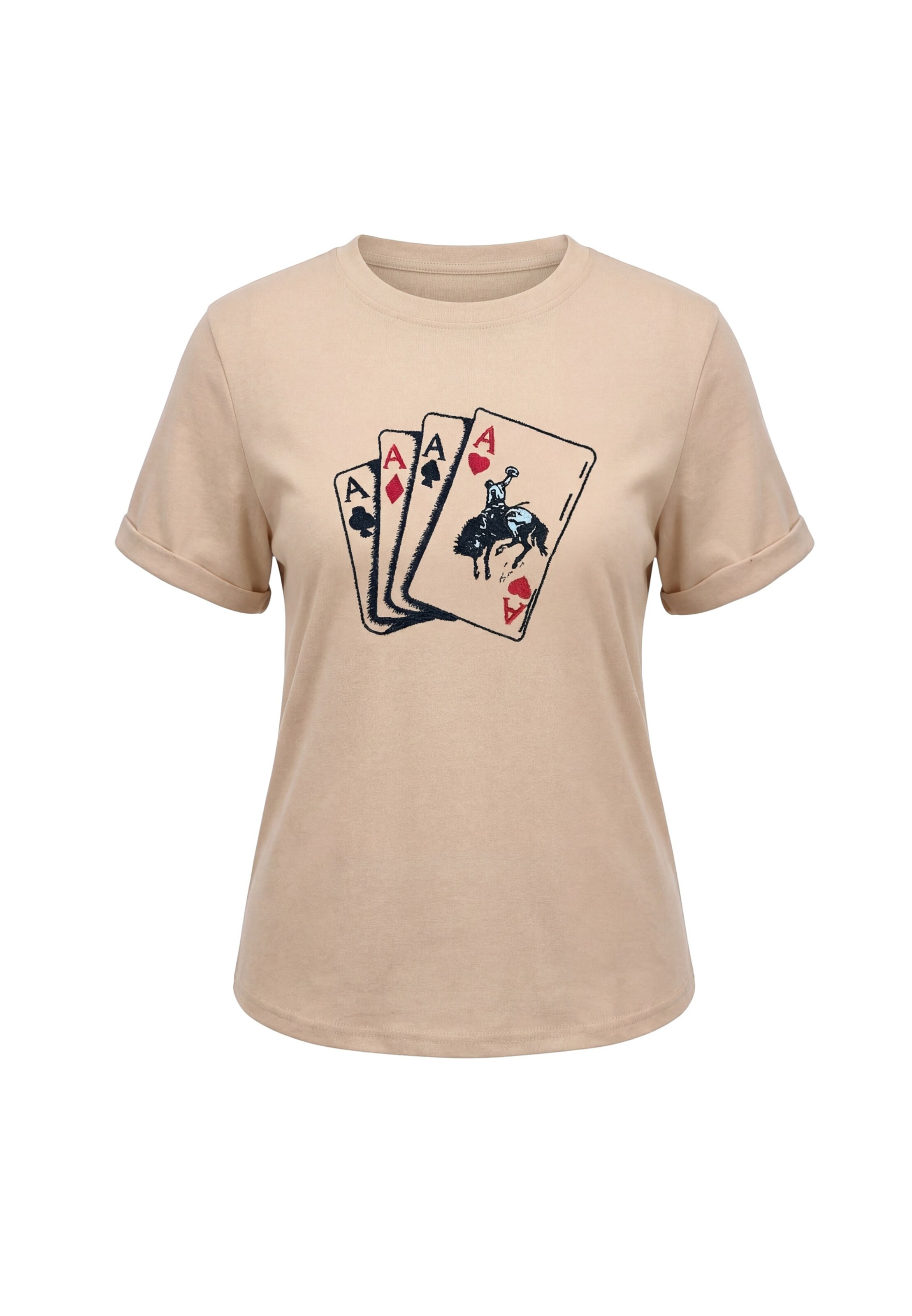 T-shirt usha BLUE LABEL en orange : devant