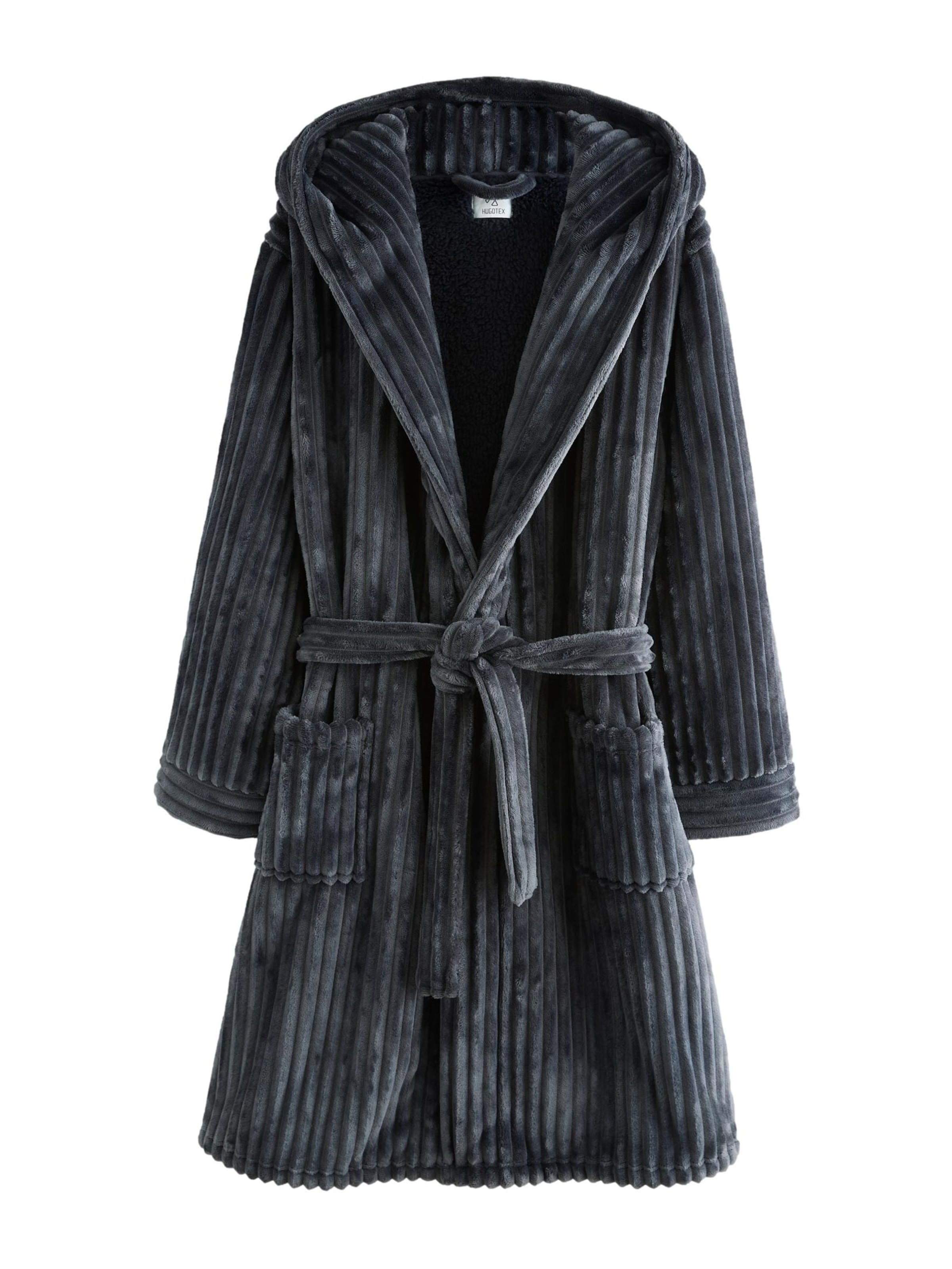 Next - Roupão comprido em cinzento: frente