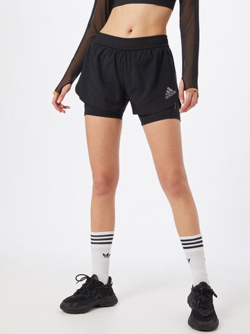 ADIDAS PERFORMANCE Skinny Sportbroek 'Supernova' in Zwart: voorkant