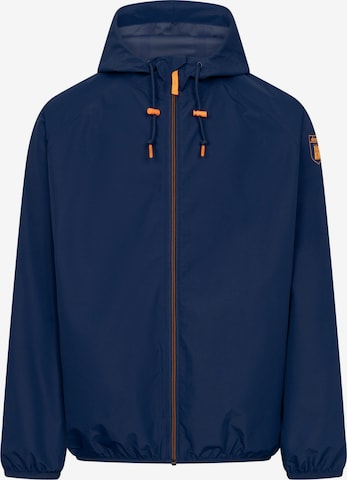 Derbe Regenjacke 'Packby' in Blau: Vorderseite