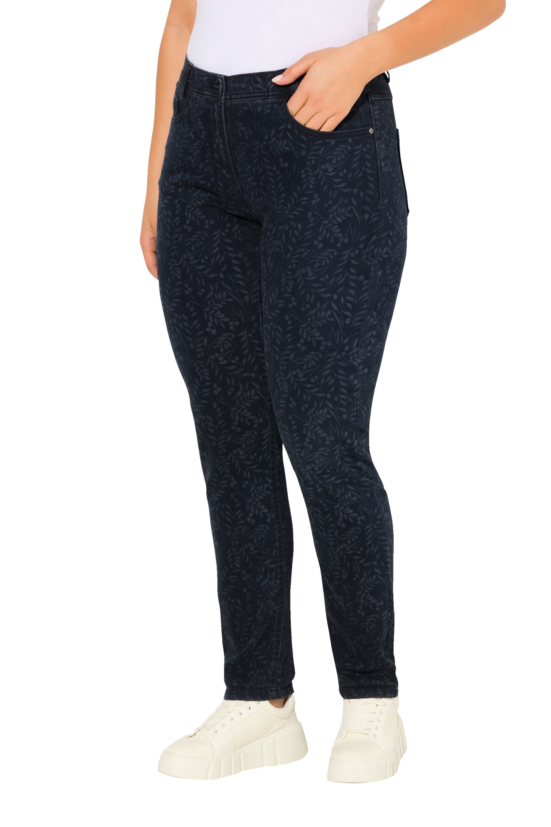 Ulla Popken Slimfit Jeans in Blauw