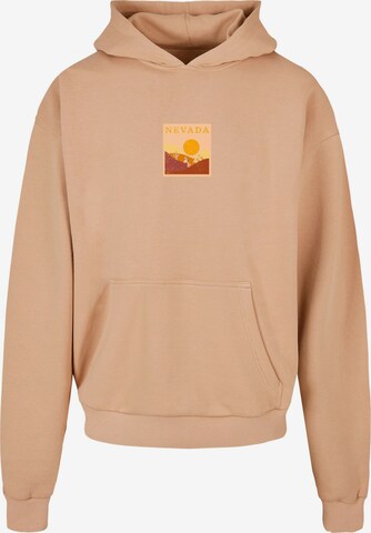 Merchcode Sweatshirt 'Peanuts - Nevada' in Beige: front