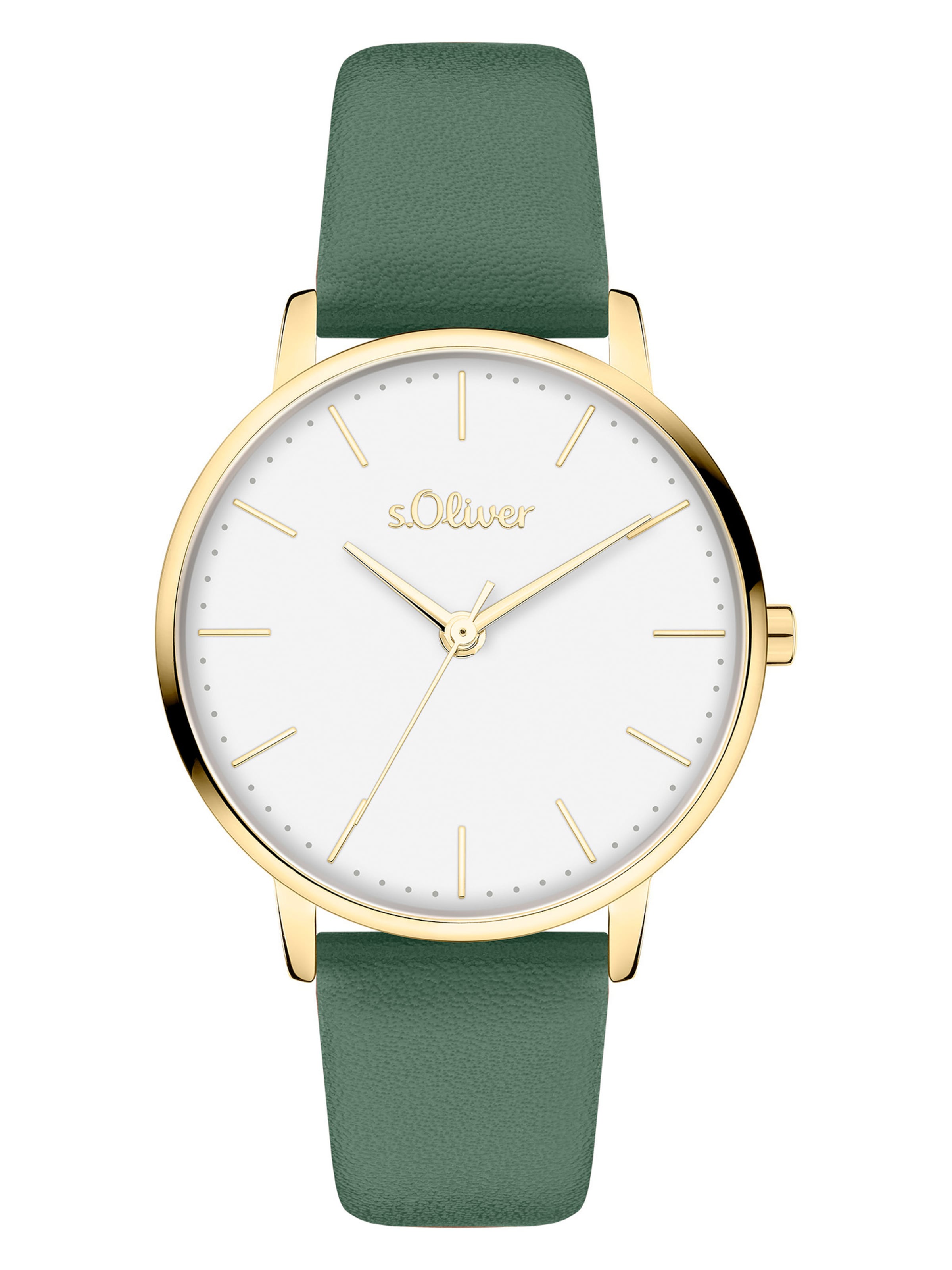 s.Oliver Analog Watch in Green: front