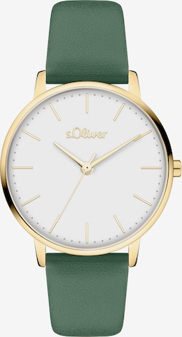 s.Oliver Analog Watch in Green: front