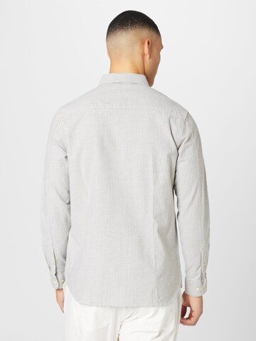 KnowledgeCotton Apparel Regular fit Button Up Shirt in Grey