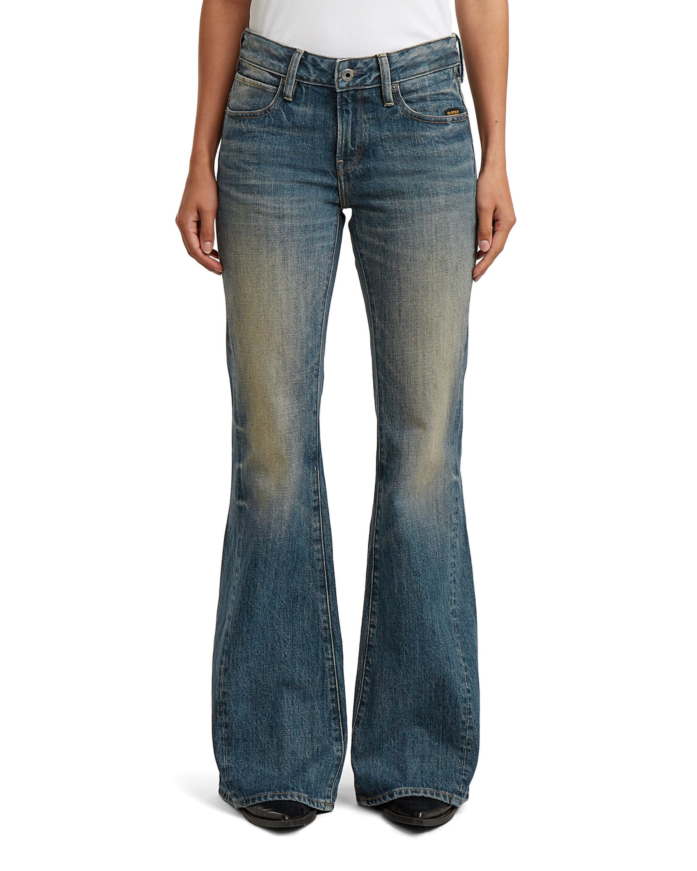 G-STAR Boot cut Jeans 'Stevey 3D Flare' in Blue: front