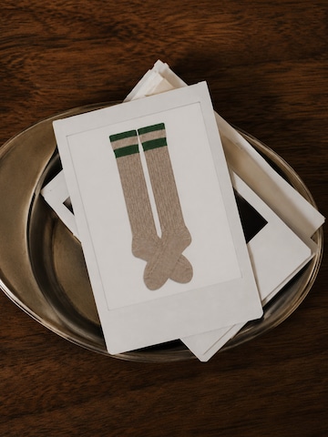 HerzSticht Traditional socks 'Wiesendistel' in Beige