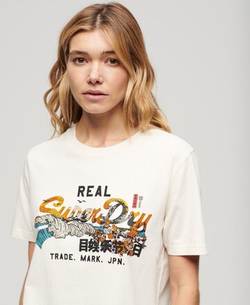 Superdry T-Shirt 'Tokyo' in Beige
