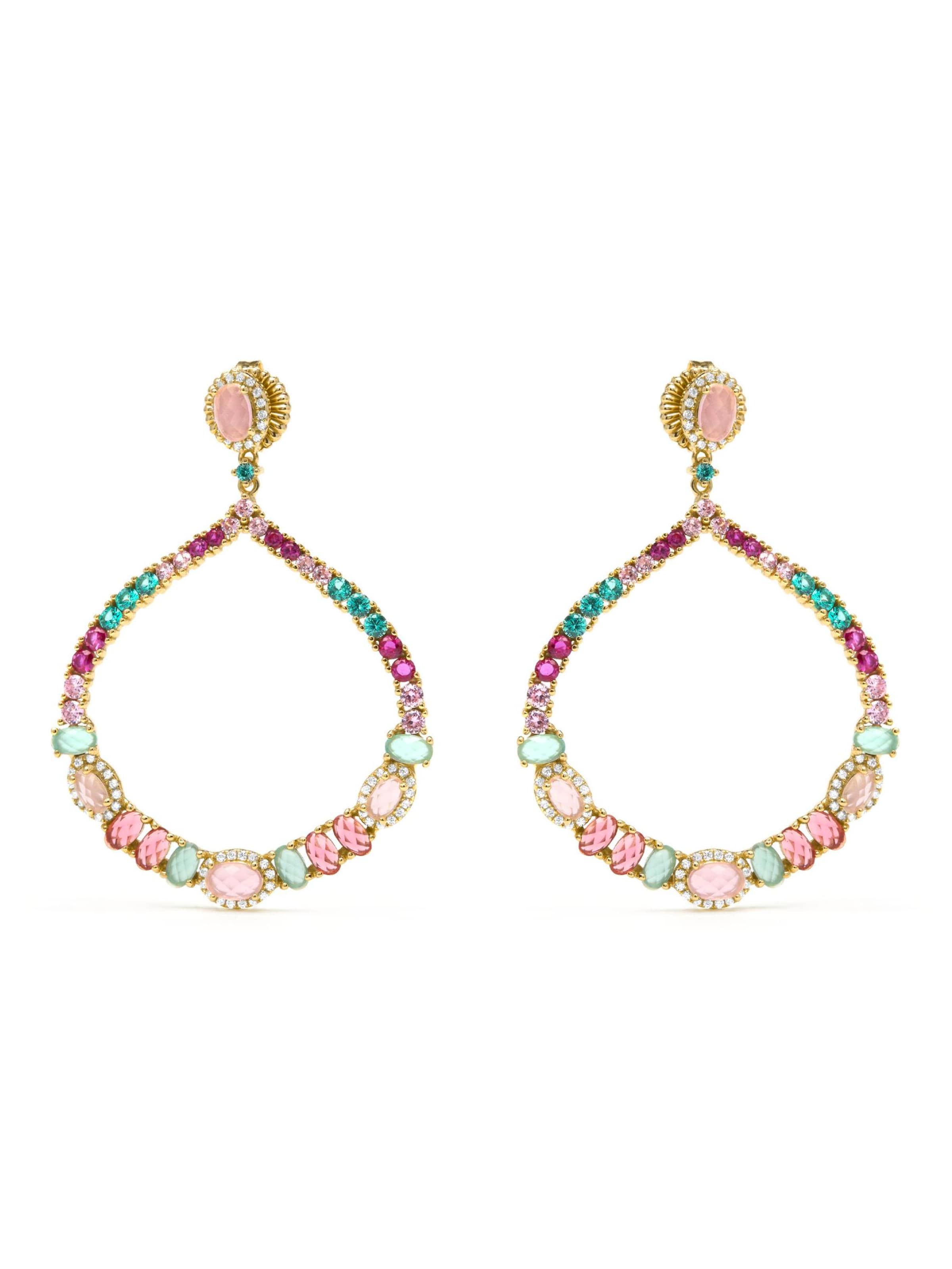 Orecchini 'Gwane' di Luxenter in colori misti: frontale